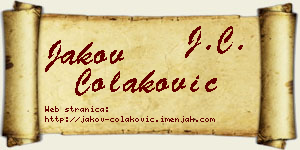 Jakov Čolaković vizit kartica